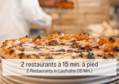 2 restaurants op loopafstand