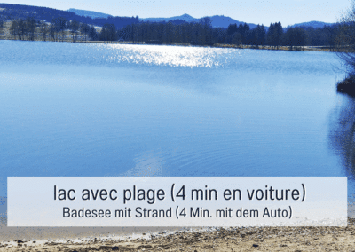 Bathing lake nearby