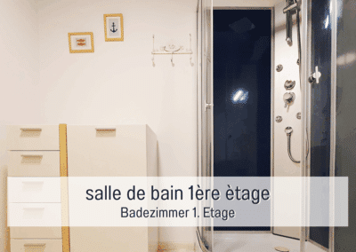 Badkamer met douche boven