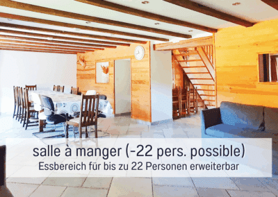 Eetkamer voor maximaal 22 personen