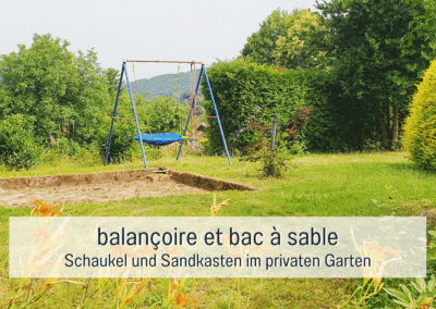 Schommel en zandbak